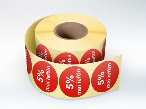 Rola etichete autoadezive personalizate 5% mai ieftin de la Label Print Srl