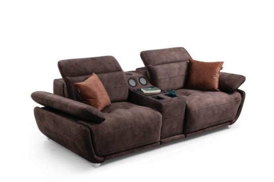 Canapea cu dublu recliner TV si sound sistem Trend de la Intracom Trading Company Srl