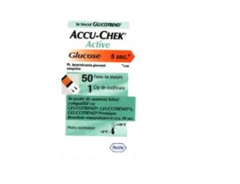Teste de glicemie Accu-Check Active 50 buc. / cut. de la Donis Srl.