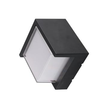 Aplica LED perete patrat negru 15W lumina calda alba