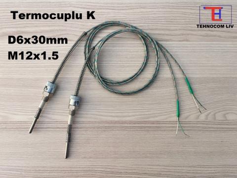Termocuple K Chromel Alumel Cr-Al D6x30mm de la Tehnocom Liv Rezistente Electrice, Etansari Mecanice