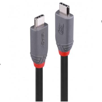 Cablu de date Lindy USB4, 240W, USB C, 2m, gri, LY-36958 de la Etoc Online