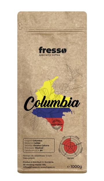 Cafea de origine proaspat prajita Fresso Columbia Caldas de la Vending Master Srl