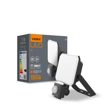 Proiector LED Videx VLE-F3-0205B-S - 20W - senzor miscare de la Casa Cu Bec Srl
