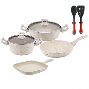 Set 8 piese Hascevher Germanitium oala 3l cu capac, cratita