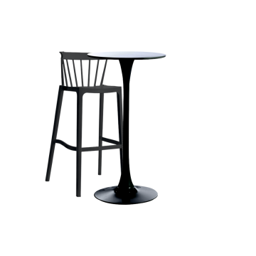 Set mobilier - bar pentru mic dejun masa neagra Raki Aspen