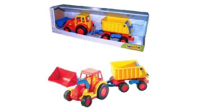 Jucarie Tractor de baza cu remorca Wader 37657 de la S-Sport International Kft.