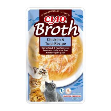 Hrana plic Broth reteta de pui & ton 40g - Churu de la Club4Paws Srl