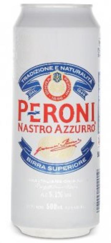 Bere Peroni Nastro Azzuro Doza 0.5l, Alc. 5.1% SGR