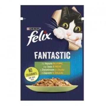 Hrana umeda Purina Felix Fantastic cu iepure in aspic 85g de la Supermarket Pentru Tine Srl