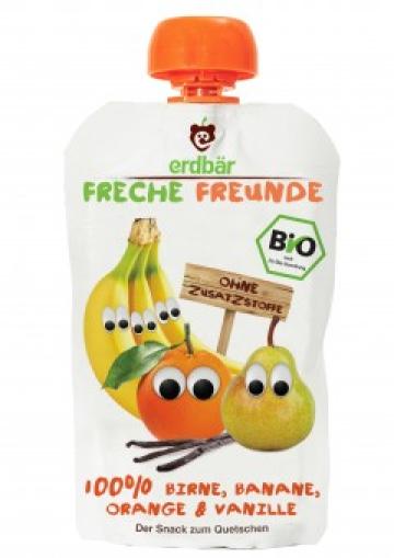 Piure de pere, banane, portocale si vanilie bio 100 g Erdbar de la Supermarket Pentru Tine Srl