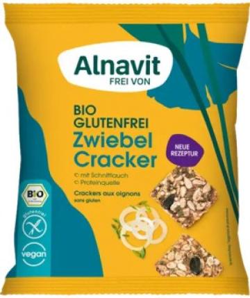 Crackers cu ceapa fara gluten, bio, 75g Alnavit