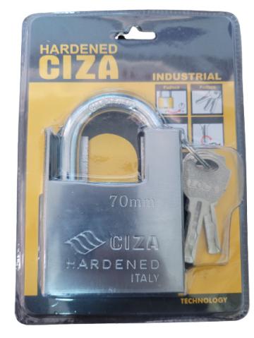 Lacat industrial hardened din otel dur anti-taiere, 70mm de la Evia Store Consulting Srl