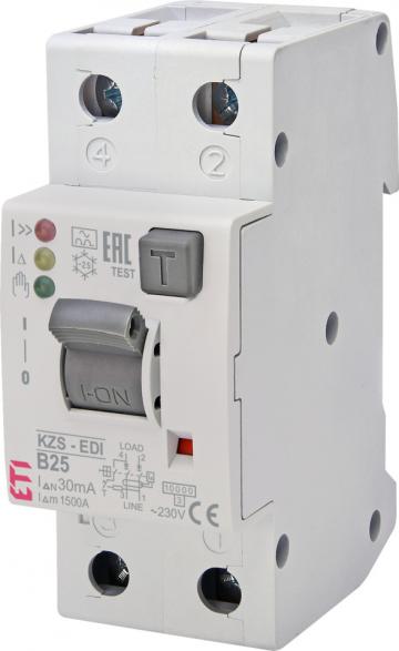 Siguranta automata diferentiala KZS-2M2p EDI A B25/0.03 ETI de la Evia Store Consulting Srl