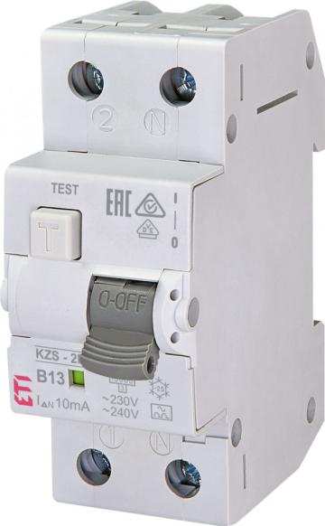 Siguranta automata diferentiala RCBO KZS-2M A B13/10mA ETI de la Evia Store Consulting Srl