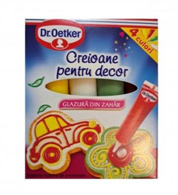 Creioane pentru decor tort Dr.Oetker, 4 culori de la Supermarket Pentru Tine Srl