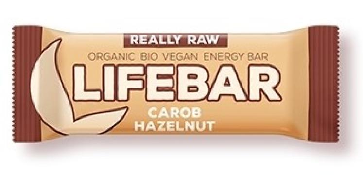 Baton cu alune si carob raw eco Lifebar 47g