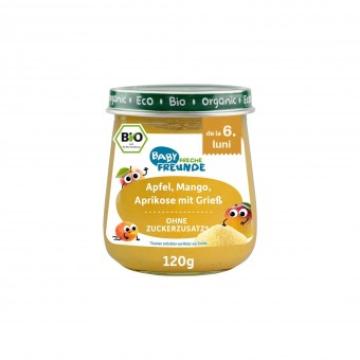 Piure de mere, mango si caise cu gris, bio, 120g, Erdbar de la Supermarket Pentru Tine Srl