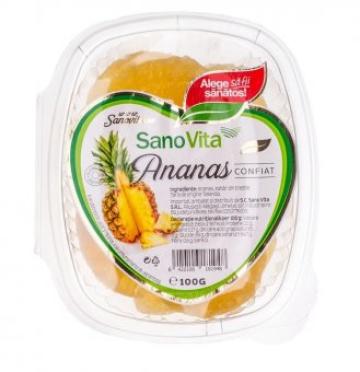 Ananas confiat SanoVita 100g de la Supermarket Pentru Tine Srl