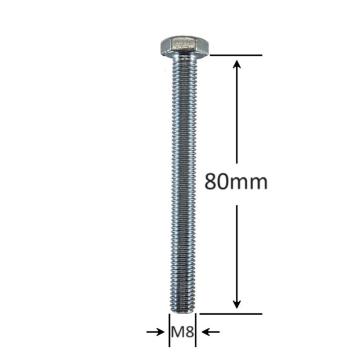 Surub filet metric M8x80mm cap hexagonal DIN 933 Gr.8.8 de la Marisim Total Instal Srl
