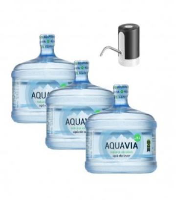 Apa Aquavia 3x11L + pompa electrica USB de la Supermarket Pentru Tine Srl