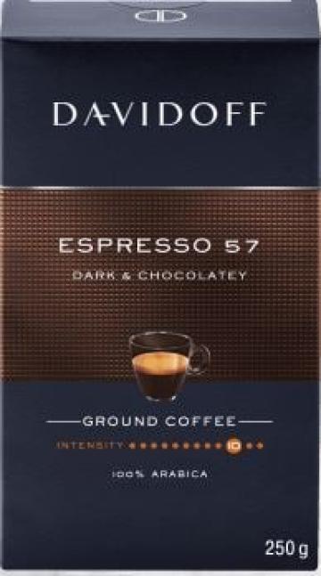 Cafea macinata Davidoff Espresso 57 Dark & Chocolatey 250g de la KraftAdvertising Srl