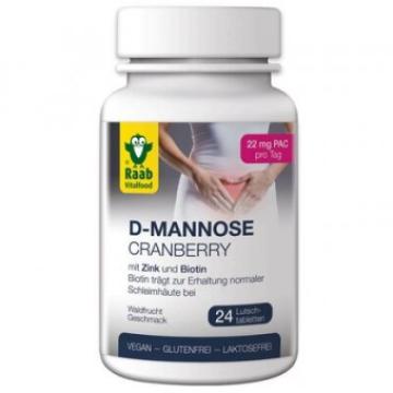 Supliment D-manoza si merisor 2200mg, 24 tablete vegane Raab