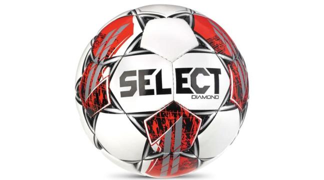 Minge de fotbal, marimea 4 Select Diamond V23 alb/rosu