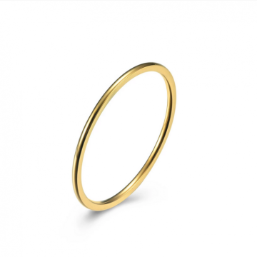 Inel subtire, Stacking Ring, argint 925 placat cu aur de 18K