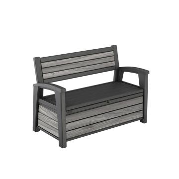 Banca de gradina/depozitare din plastic Decocoat, 227 L, gri