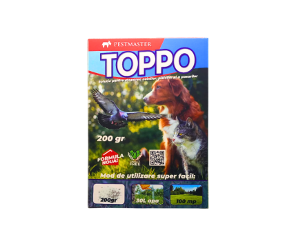 Praf solubil impotriva animalelor, cu efect olfactiv Toppo de la Agan Trust Srl