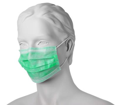 Masti chirurgicale 3 straturi cu elastic - verzi - 50 buc de la Medaz Life Consum Srl