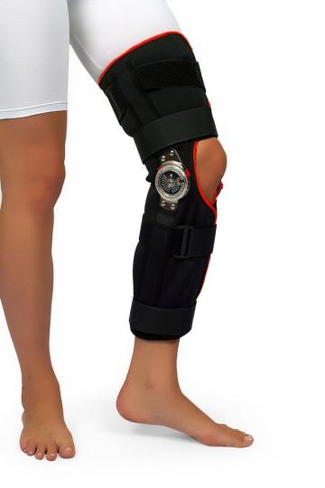 Orteza de genunchi fixa/mobila din neopren - cu unghi