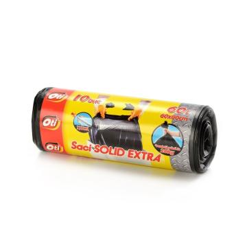 Saci menaj Solid Extra, 60 litri, negru, 60x80 cm