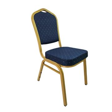 Scaune Horeca cadru auriu cu sezut si spatar albastru de la European Med Prod