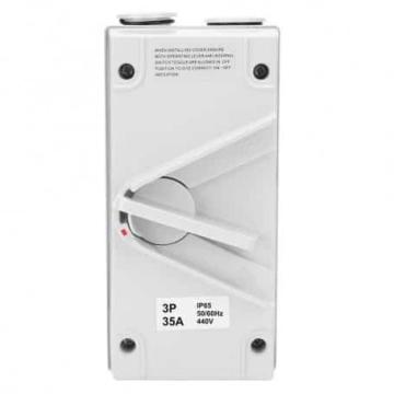 Intrerupator izolator 3P 35A 440 V, IP65, carcasa ABS de la Solar Solution