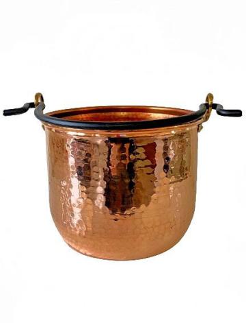 Ceaun adanc, pereti drepti cu toarta fier forjat, 8 litri de la Baralchim Srl