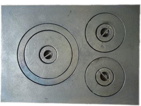 Plita fara rama cu 3 ochiuri 640 x 475 mm