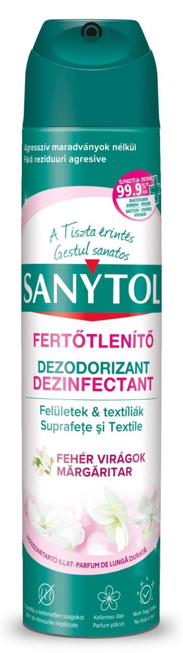 Spray dezinfectant odorizant - flori albe Sanytol - 300 ml de la Medaz Life Consum Srl