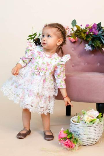 Rochita Alexandra - imprimeu flori (maneca lunga) de la Andreeatex