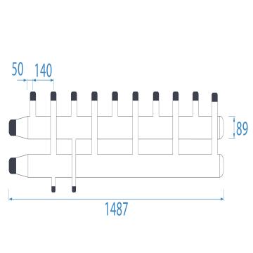 Distribuitor - colector Ecotech C5CD/140 cu 5 circuite