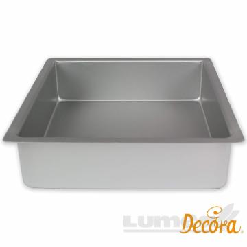 Forma de copt din aluminiu patrat, 20x20x10 cm - Decora