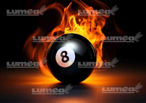 Imagine comestibila tort din Zahar 8 Ball - Lumea
