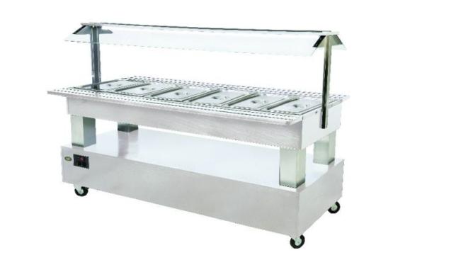 Modul servire rece - bufet 6 GN 1/1 alb de la Fimax Trading Srl