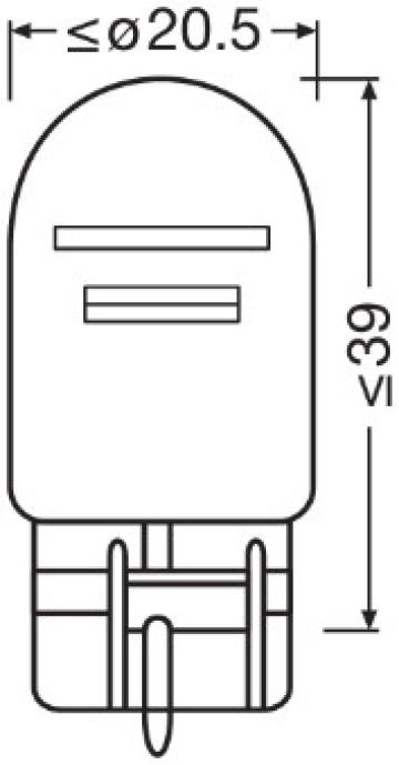 Bec 12V W21/5W original set 10 buc Osram