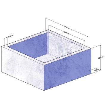 Camin patrat din beton  dimensiune interioara 2 m de la Andbas