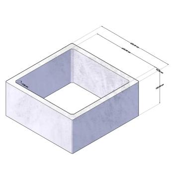 Camin patrat din beton dimensiune interioara 2 m de la Andbas