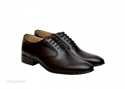 Pantofi barbati piele naturala negri casual-eleganti