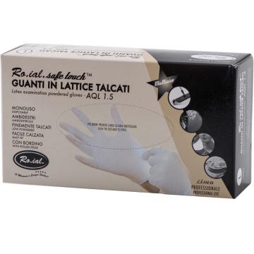 Manusi latex albe cu pudra 100 buc L - Roial de la Mezza Luna Srl.