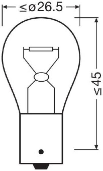 Bec 12V P21W Original set 10 buc Osram